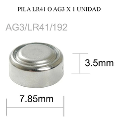 PILAS AG3 O LR41 CHINA X 1 UNIDAD