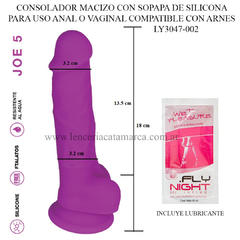 ST CONSOLADOR DE SILICONA CON SOPAPA JOE 5 LILA LY3047-002