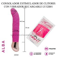 ST CONSOLADOR ESTIMULADOR DE PUNTO G CON VIBRADOR RECARGABLE ALBA LY32B01-007