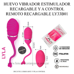 ST HUEVO ESTIMULADOR CON VIBRADOR A CONTROL REMOTO LYLA RECARGABLE LY33B01-027