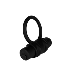 Imagen de ST ANILLO PENEANO CON VIBRADOR 10 VELOCIDADES RECARGABLE COCK RING LY88B09-010 BLACK