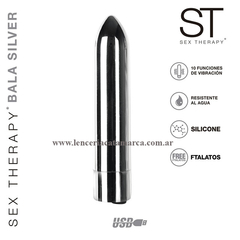 ST ESTIMULADOR CON VIBRADOR SILVER BULLET PLATEADA RECARGABLE LY89B01-010
