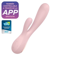 SATISFYER DOBLE ESTIMULADOR DE CLITORIS Y PUNTO G CON VIBRADOR 2 MOTORES RECARGABLE SE CONTROLA CON APP MONO FLEX J2018-87-3 - CATAMARCASEX LENCERIA Y SEX SHOP
