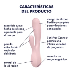 SATISFYER DOBLE ESTIMULADOR DE CLITORIS Y PUNTO G CON VIBRADOR 2 MOTORES RECARGABLE SE CONTROLA CON APP MONO FLEX J2018-87-3 en internet
