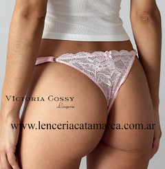 VICTORIA COSSY TANGA COLALESS DE PUNTILLA REGULABLE ROSADO 08 NAVI - comprar online