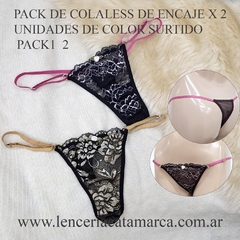 MARGA PACK DE COLALESS DE ENCAJE X 2 UNIDADES DE COLOR SURTIDO PACK1