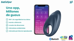 SATISFYER ANILLO PENEANO CON VIBRADOR RECARGABLE SE CONTROLA CON APP POWERFUL ONE J2008-20 - tienda online