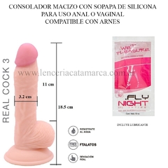 ST CONSOLADOR DE SILICONA CON SOPAPA DE REAL COCK 3 QY-M008