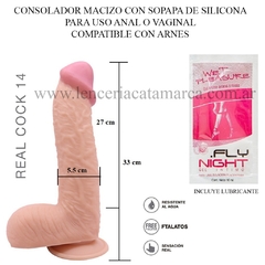 ST CONSOLADOR DE SILICONA GIGANTE CON SOPAPA DE REAL COCK 14 QY-M044