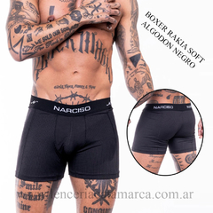 NARCISO BOXER RAKIA SOFT ALGODON NEGRO