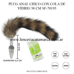 SSA PLUG ANAL CHICO DE VIDRIO CON COLA 38 CM SF-70193