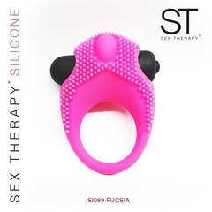 ST ANILLO PENEANO CON VIBRADOR SI089 FUCSIA
