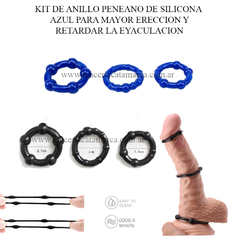 ST ANILLOS PENEANOS DE SILICONA X 3 AZUL ST-330300013 SWD191 BLUE