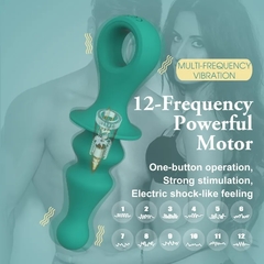 ST PLUG ANAL DE SILICONA CON 12 VIBRACIONES VERDE RECARGABLE DANY ST-AN-0174 - CATAMARCASEX LENCERIA Y SEX SHOP