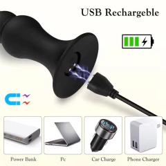 ST KIT DE PLUG ANAL DE SILICONA 3 TAMAÑO CON 1 VIBRADOR INTERCAMBIABLE 10 VELOCIDADES RECARGABLE INITIATION KIT 3 ST-ANB-0035 - tienda online