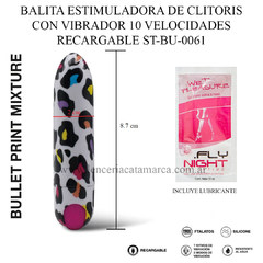 ST ESTIMULADOR CON VIBRADOR SILVER BULLET 10 VELOCIDADES RECARGABLE ST-BU-0061 MIXTURE