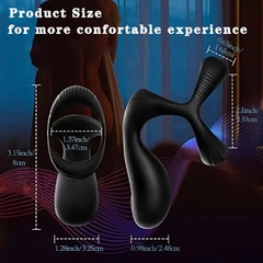 ST ANILLO DOBLE PENEANO CON 10 MODOS DE VIBRACION CON ESTIMULADOR DE PERINEO O CON ESTUMULADOR DE CLITORIS RECARGABLE ST-CR-0100 - CATAMARCASEX LENCERIA Y SEX SHOP