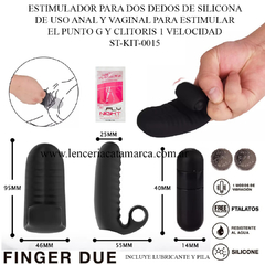ST ESTIMULADOR PARA 2 DEDO CON VIBRADOR 1 VELOCIDAD FINGER DUE ST-KIT-0015