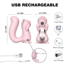 ST ESTIMULADOR SUCCIONADOR DE CLITORIS CON VIBRADOR EN LA COLA ARDILLA ANA 12 ST-SU-0040 - tienda online