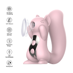 Imagen de ST ESTIMULADOR SUCCIONADOR DE CLITORIS CON VIBRADOR EN LA COLA ARDILLA ANA 12 ST-SU-0040