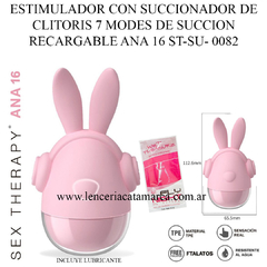 ST ESTIMULADOR CON SUCCIONADOR DE CLITORIS 7 MODES DE SUCCION RECARGABLE ANA 16 ST-SU- 0082