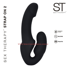 ST REVOLVER STRAP ON DILDO DOBLE PENTRACION ST-TOY-022 BLACK
