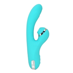 ST DOBLE ESTIMULADOR CON SUCCIONADOR DE CLITORIS RECARGABLE ZOE3 ST-TOY-027 BLUE en internet