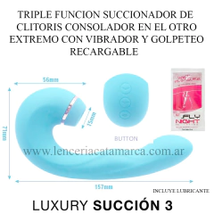 ST SUCCIONADOR ESTIMULADOR U CON VIBRADOR RECARGABLE LUXURY SUCCION 3 ST-VB-0238