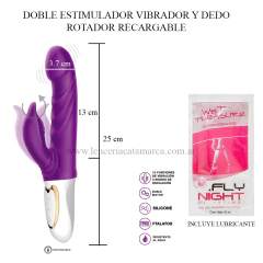ST DOBLE ESTIMULADOR CON MOVIMIENTO Y CON VIBRADOR REGARGABLE NARDA ST-VB-0265