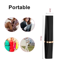 ST LAPIZ LABIAL ESTIMULADORA CON VIBRADOR CON PUNTA CAMBIABLE 10 VELOCIDAD RECARGABLE LIPSTICK ST-VB-0348