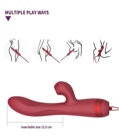 ST DOBLE ESTIMULADOR CON SUCCIONADOR DE CLITORIS Y LATIGO 2 MOTORES RECARGABLE ST-VB-0405 en internet