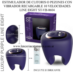 ST ESTIMULADOR DE CLITORIS O PEZONES CON VIBRADOR RECARGABLE 10 VELOCIDADES LINE EIGHT ST-VB-0604