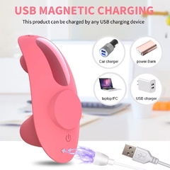 ST DOBLE ESTIMULADOR DE CLITORIS CON SUCCIONADOR Y VAGINA PARA TANGA RECARGABLE CON CONTROL REMOTO SUCCION 16 ST-WE-0077