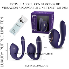ST ESTIMULADOR U CON 10 MODOS DE VIBRACION RECARGABLE LINE TEN ST-WE-0093