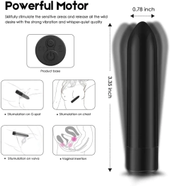 ST ESTIMULADOR CON VIBRADOR SILVER BULLET RECARGABLE ST3565 - comprar online