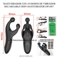 SECWELL MASTURBADOR CON 9 MODOS DE VIBRADOR RECARGABLE ODIN MASTURBATOR SW1087