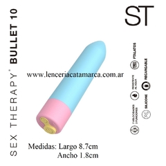 ST ESTIMULADOR CON VIBRADOR SILVER BULLET RECARGABLE SWD085 CELESTE