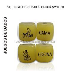 ST JUEGO DE 2 DADOS FLUOR SWD130