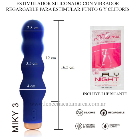 ST ESTIMULADOR MIKY 3 CON VIBRADOR 7 VELOCIDADES RECARGABLE SWD166