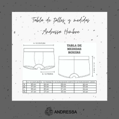 ANDRESSA BOXER DE ALGODON CON LYCRA CON ELASTICO UOMO NEGRO BA 165N - comprar online