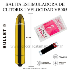 ST BALITA ESTIMULADORA CON VIBRADOR SILVER BULLET 9 1 VELOCIDAD VB005-GOLD