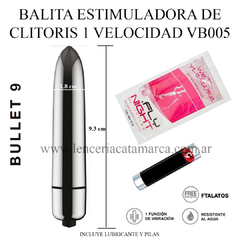 ST BALITA ESTIMULADORA CON VIBRADOR SILVER BULLET 9 1 VELOCIDAD VB005 SILVER