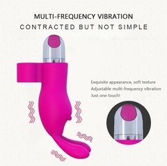 Imagen de ST ESTIMULADOR PARA TEXTURADO CON VIBRADOR REGARGABLE 10 VELOCIDADES FINGER 5 VB052C
