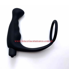 INFARTA ESTIMULADOR PROSTATICO VIBRADOR CON ANILLO PENEANO DE SILICONA X-00806