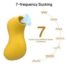 ST SUCCIONADOR DE CLITORIS 7 MODOS RECARGABLE ZK009 YELLOW - tienda online