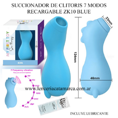 ST SUCCIONADOR DE CLITORIS 7 MODOS RECARGABLE ZK10 BLUE