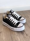 Zapatillas taylor negras de lona con plataforma