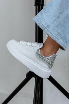 Zapatillas Alexander glitter plateado - Regina Bags
