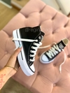 Zapatillas taylor botita de lona negra con plataforma