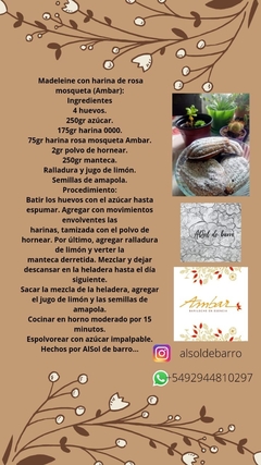 HARINA DE ROSA MOSQUETA SEMILLA DE ROSA MOSQUETA POR 150 GR - AMBAR BARILOCHE